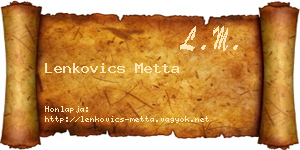 Lenkovics Metta névjegykártya
